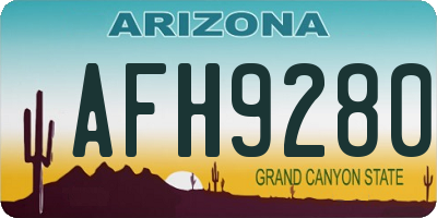 AZ license plate AFH9280