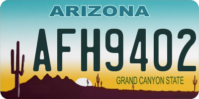 AZ license plate AFH9402