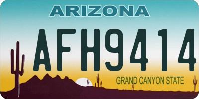 AZ license plate AFH9414