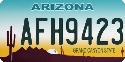 AZ license plate AFH9423