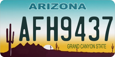 AZ license plate AFH9437