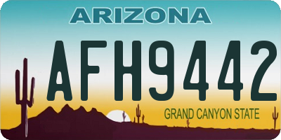 AZ license plate AFH9442