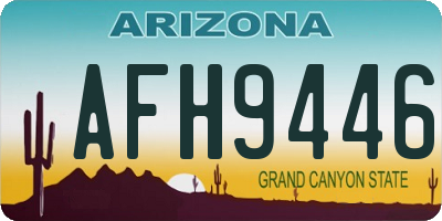 AZ license plate AFH9446