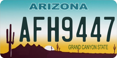 AZ license plate AFH9447