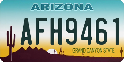AZ license plate AFH9461
