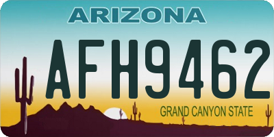 AZ license plate AFH9462