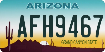 AZ license plate AFH9467