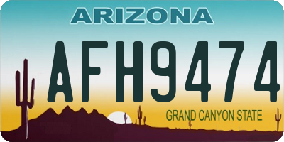 AZ license plate AFH9474