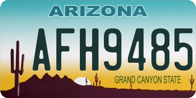 AZ license plate AFH9485