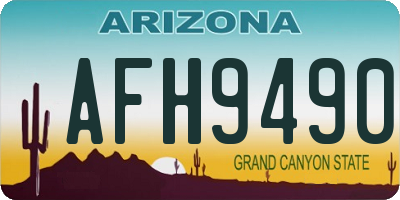 AZ license plate AFH9490