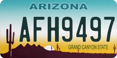 AZ license plate AFH9497