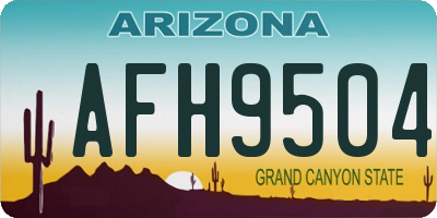 AZ license plate AFH9504