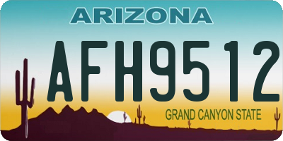 AZ license plate AFH9512