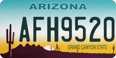 AZ license plate AFH9520