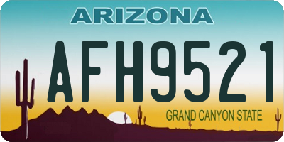 AZ license plate AFH9521