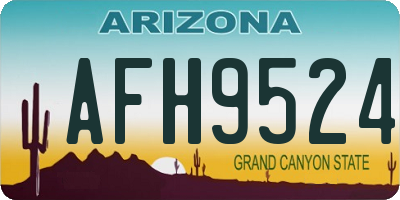 AZ license plate AFH9524