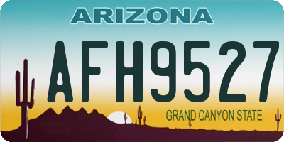 AZ license plate AFH9527