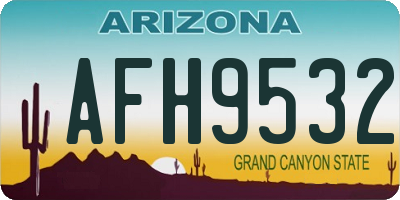 AZ license plate AFH9532