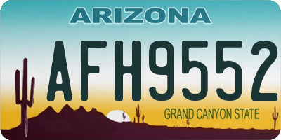 AZ license plate AFH9552