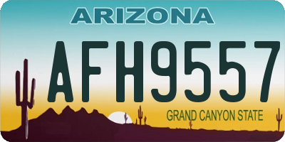 AZ license plate AFH9557