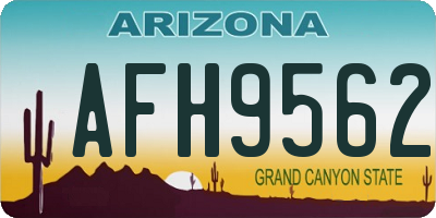 AZ license plate AFH9562