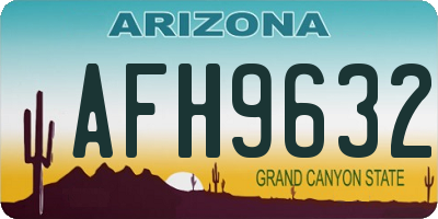 AZ license plate AFH9632