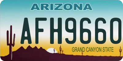 AZ license plate AFH9660