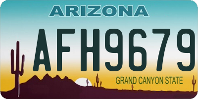 AZ license plate AFH9679