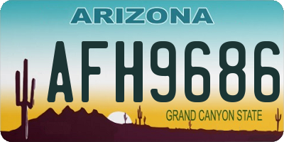 AZ license plate AFH9686