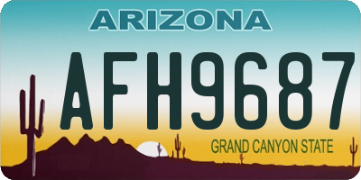 AZ license plate AFH9687
