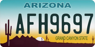 AZ license plate AFH9697