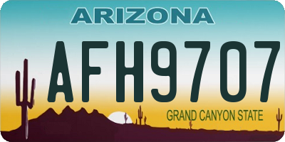 AZ license plate AFH9707