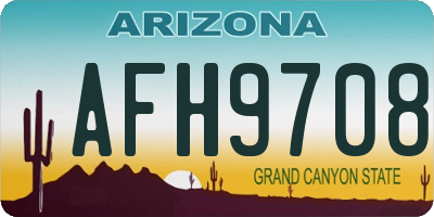 AZ license plate AFH9708