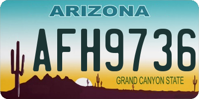 AZ license plate AFH9736