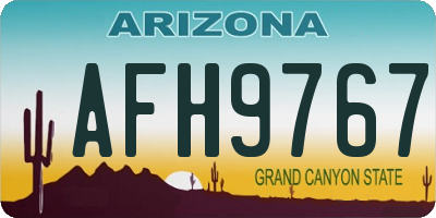AZ license plate AFH9767