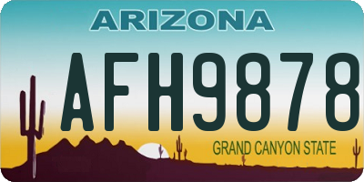 AZ license plate AFH9878