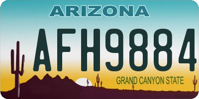 AZ license plate AFH9884
