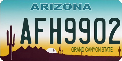 AZ license plate AFH9902