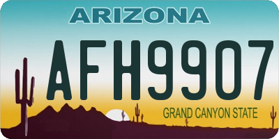 AZ license plate AFH9907