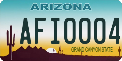 AZ license plate AFI0004