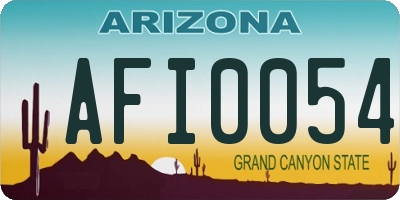 AZ license plate AFI0054