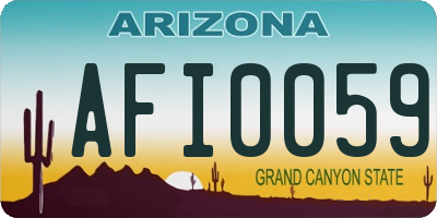 AZ license plate AFI0059