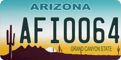 AZ license plate AFI0064