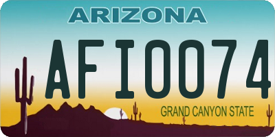 AZ license plate AFI0074