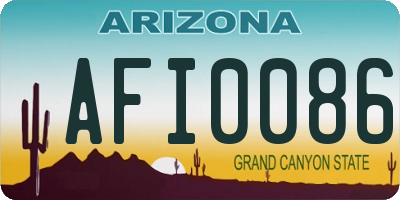AZ license plate AFI0086