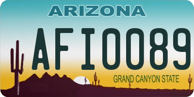 AZ license plate AFI0089