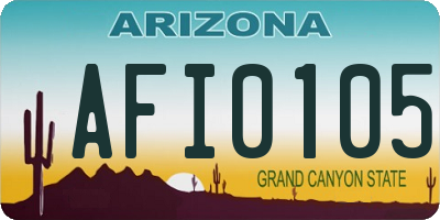 AZ license plate AFI0105
