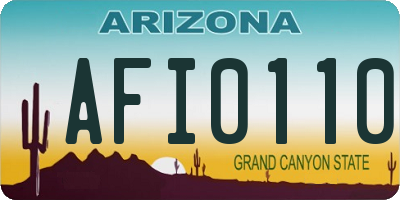 AZ license plate AFI0110