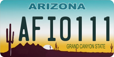 AZ license plate AFI0111