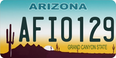 AZ license plate AFI0129